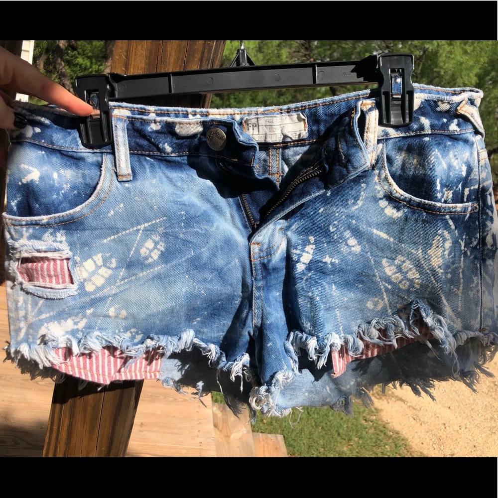 Free People Denim Shorts- Perfect for 4th of July!
